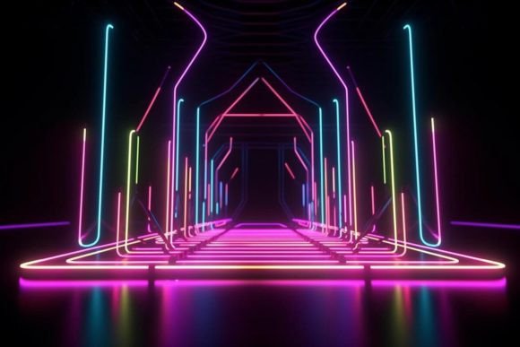 Download Bright Graphics Neon Street Lights - Bright graphics Collection