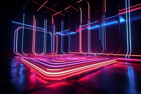 Download Bright Graphics Neon Glow Digital Art - Bright graphics Collection