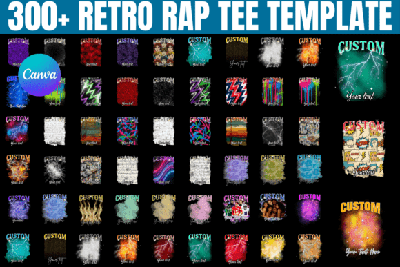 Download Retro 90s Rap Tee Template Bundle - Retro Collection