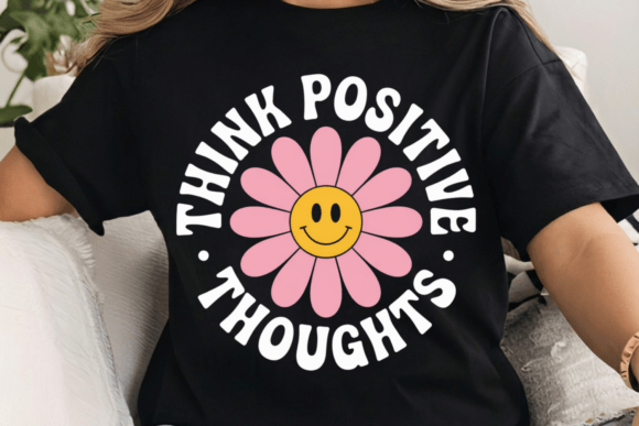 Download Retro Think Positive Thoughts PNG - Retro Collection