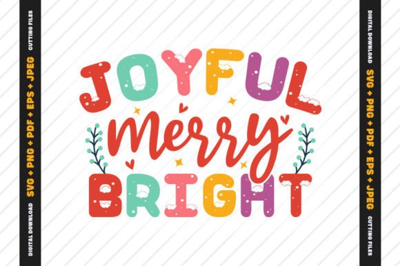 Download Christmas Joyful Merry and Bright Design - Bright design Collection