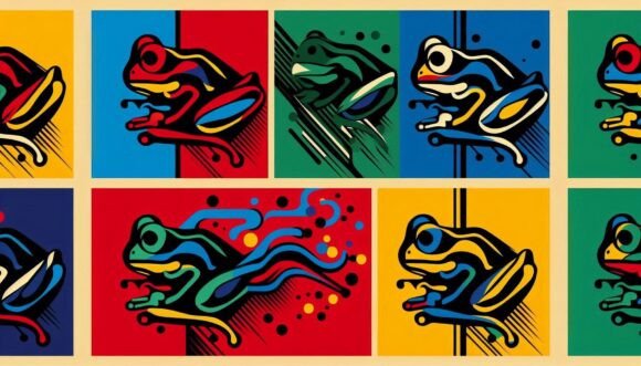 Download Pop Art Frogs in Bold, Vibrant Designs - Vibrant designs Collection
