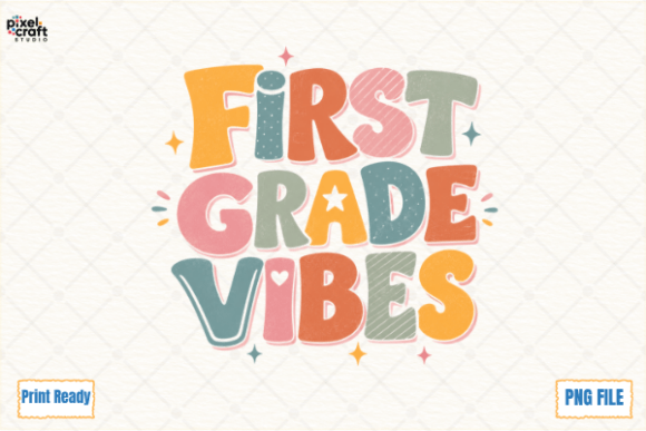 Download Retro First Grade Vibes Boho Student PNG - Retro Collection